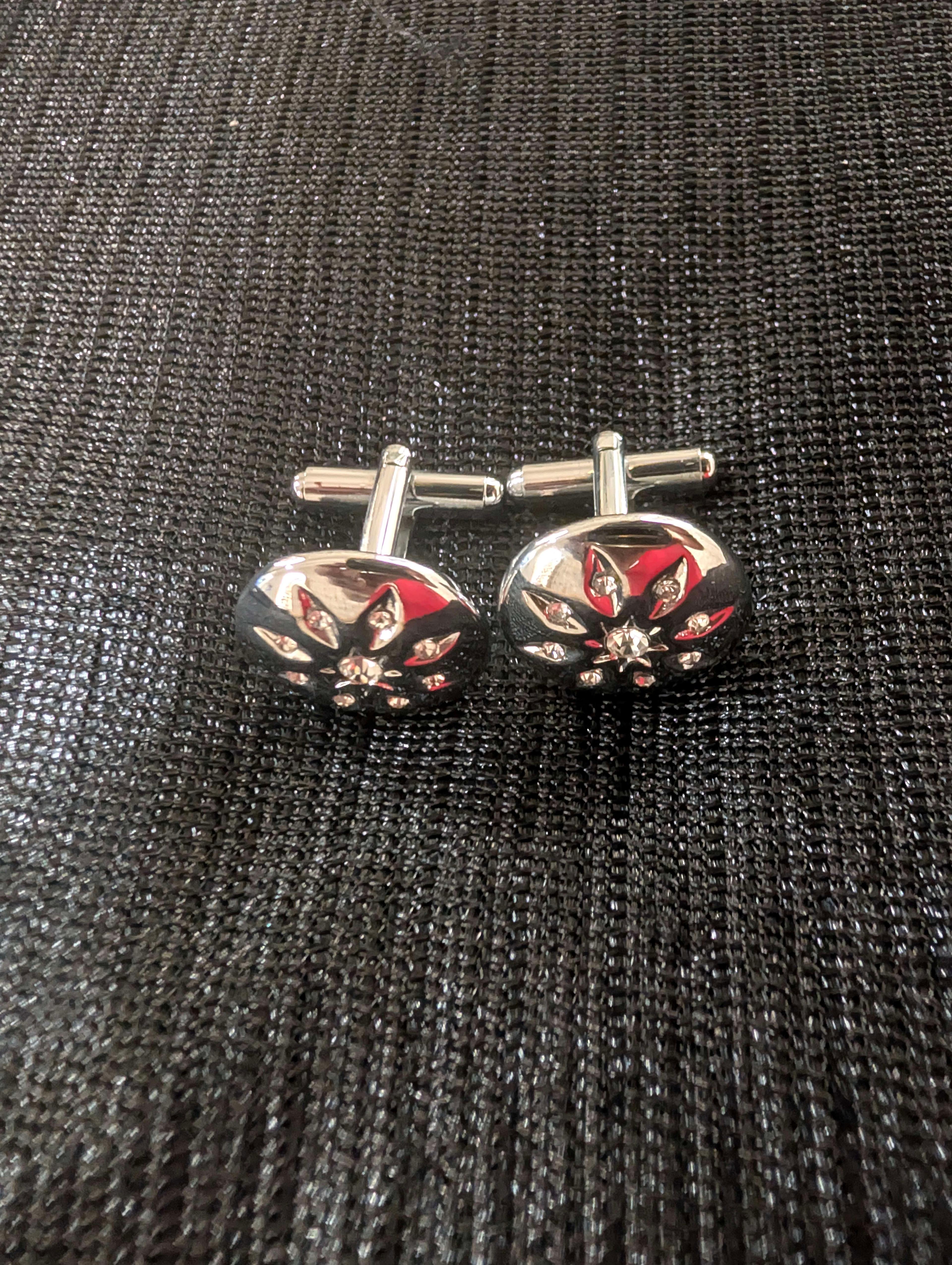 Silver Studded Cufflinks - Image 1