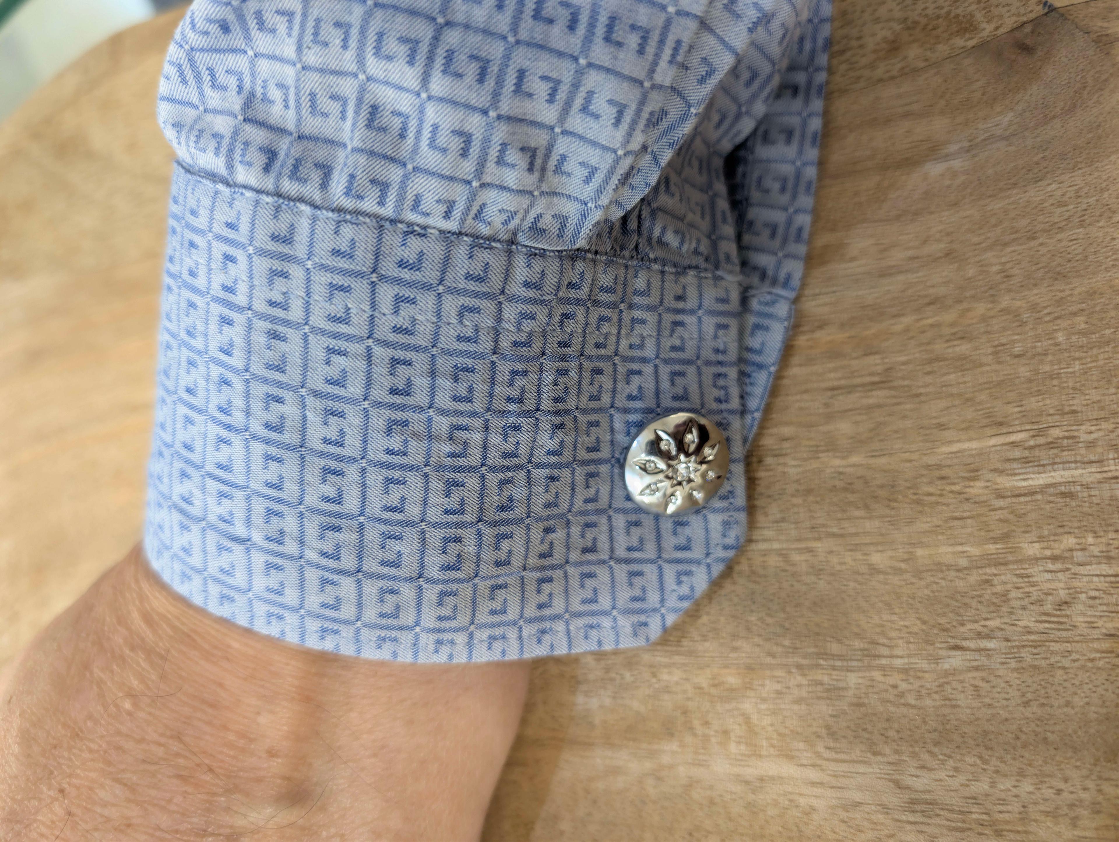 Silver Studded Cufflinks - Thumbnail 3